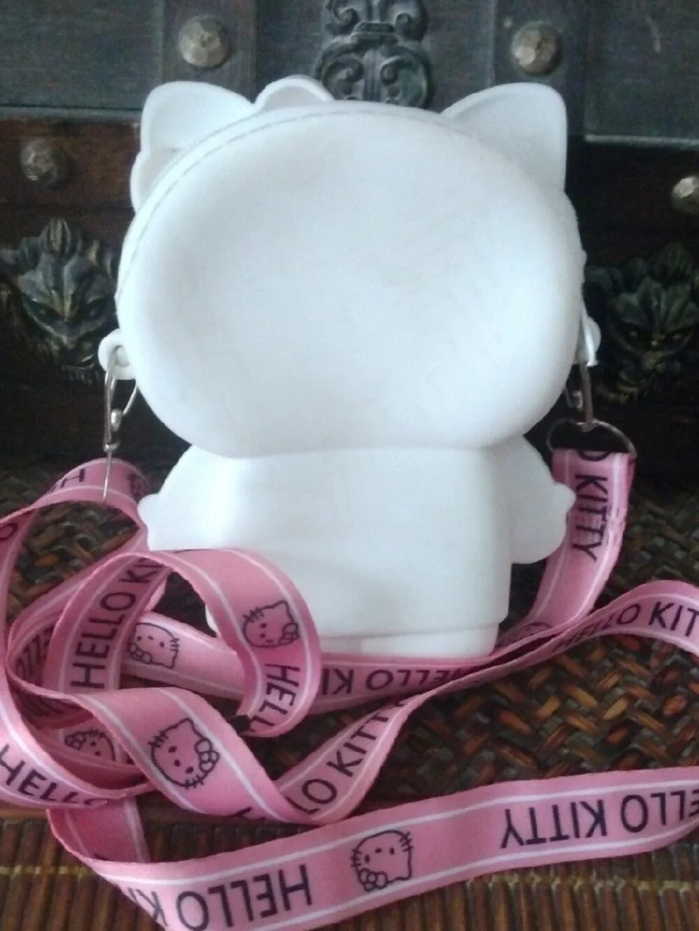 Hello Kitty White & Pink Silicone Phone Case with Pink Lanyard
